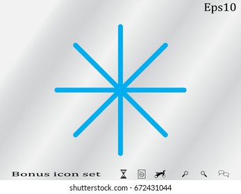 snowflake icon, vector illustration eps10