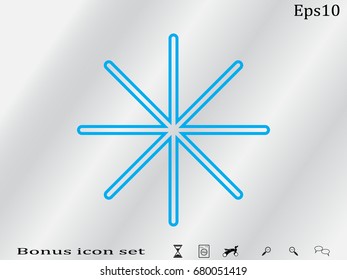 snowflake icon, vector illustration eps10