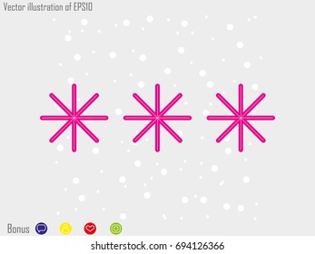 snowflake icon, vector illustration eps10