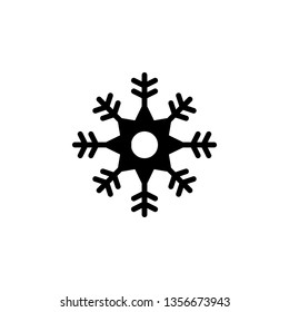 Snowflake Icon Vector Illustration in Glyph Style for Any Purpose