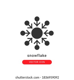 snowflake icon vector illustration. snowflake icon glyph design.