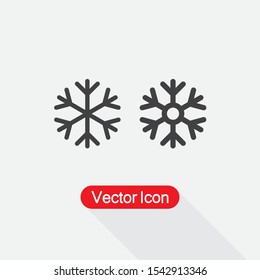Ilustración Del Vector Del Icono De Copo De Nieve Aislada En Fondo Gris Claro Eps10
