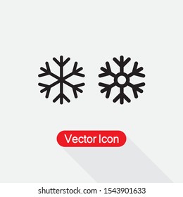 Ilustración Del Vector Del Icono De Copo De Nieve Aislada En Fondo Gris Claro Eps10
