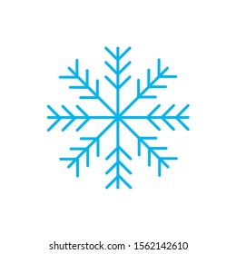 Snowflake icon vector illustration isolated on white background. Snowflake Winter in trendy design style. Snowflake vector icon modern and simple flat symbol for website logo, app design. EPS 10