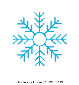 Snowflake icon vector illustration isolated on white background. Snowflake Winter in trendy design style. Snowflake vector icon modern and simple flat symbol for website logo, app design. EPS 10
