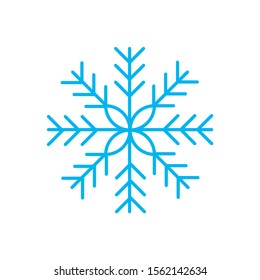 Snowflake icon vector illustration isolated on white background. Snowflake Winter in trendy design style. Snowflake vector icon modern and simple flat symbol for website logo, app design. EPS 10