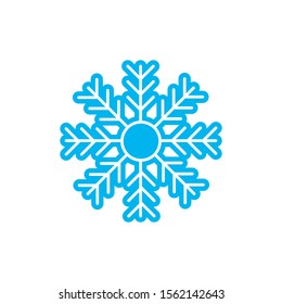 Snowflake icon vector illustration isolated on white background. Snowflake Winter in trendy design style. Snowflake vector icon modern and simple flat symbol for website logo, app design. EPS 10