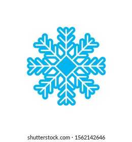 Snowflake icon vector illustration isolated on white background. Snowflake Winter in trendy design style. Snowflake vector icon modern and simple flat symbol for website logo, app design. EPS 10