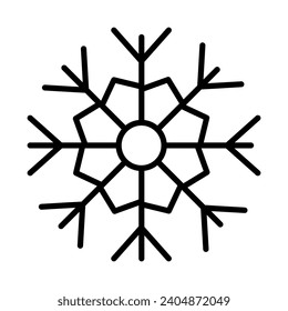 Schneeflocken-Symbol. Vektorgrafik einzeln auf weißem Hintergrund
