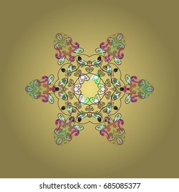 Snowflake Icon. Vector illustration. Snowflake Vector illustration. Snowflake isolated on colored background.