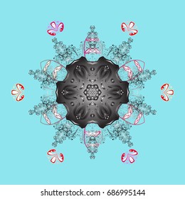Snowflake Icon. Vector illustration. Snowflake Vector illustration. Snowflake isolated on colorful background.