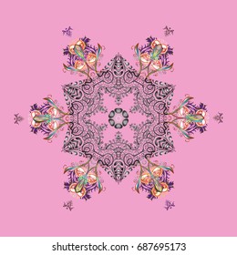 Snowflake Icon. Snowflake Vector illustration. Snowflake isolated on colorful background. Vector illustration.
