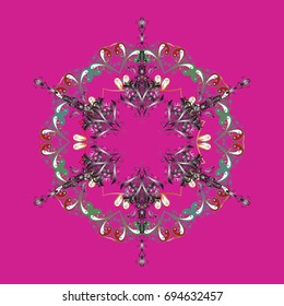 Snowflake Icon. Vector illustration. Snowflake Vector illustration. Snowflake isolated on colored background.