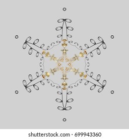 Snowflake Icon. Snowflake Vector illustration. Snowflake isolated on gray background. Vector illustration.