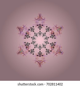 Snowflake Icon. Snowflake Vector illustration. Snowflake isolated on colored background. Vector illustration.