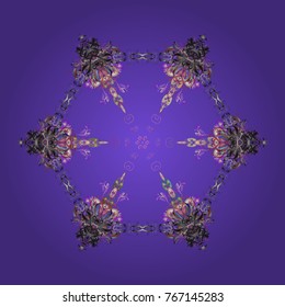 Snowflake Icon. Snowflake Vector illustration. Isolated on violet, gray and neutral colors. Winter snowflake.