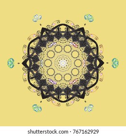 Snowflake Icon. Snowflake Vector illustration. Isolated on yellow, gray and neutral colors. Winter snowflake.