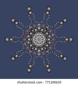 Snowflake Icon. Vector illustration. Snowflake isolated on blue, gray and neutral colors. Vector illustration.