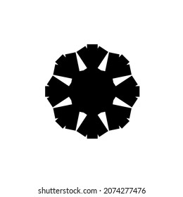 plantilla de logotipo de ilustración vectorial de icono de copo de nieve para muchos fines. Aislado sobre fondo blanco.