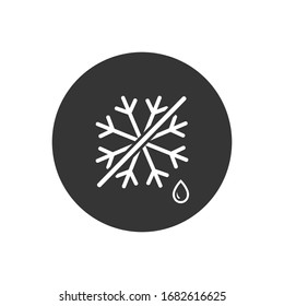Ilustración vectorial de icono de copo de nieve. Insignia aislada moderna para sitio web o aplicación