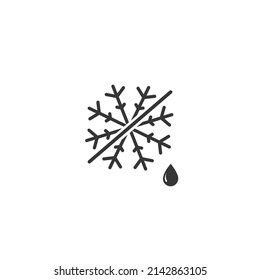 Ilustración vectorial de icono de copo de nieve. Insignia aislada moderna para sitio web o aplicación