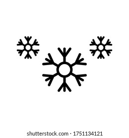 Snowflake icon vector illustration on trendy design