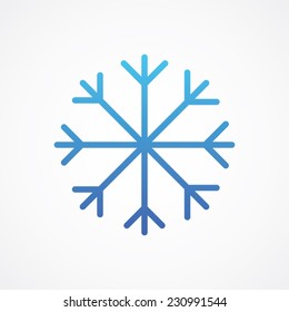 Snowflake icon, vector illustration. Simple Flat Metro design style. ESP10