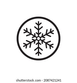 Snowflake icon vector illustration symbol