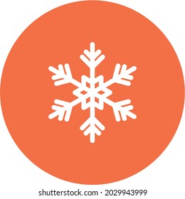 Imagen vectorial de icono de copo de nieve. También se puede usar para el Carnaval. Adecuado para aplicaciones móviles, aplicaciones web y medios impresos.