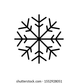 Snowflake icon. Snowflake Vector Icon Isolated. Icy Snow Element for Winter Design - Vector