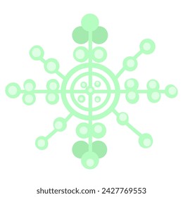 vector de icono de copo de nieve aislado. Ilustración de vector