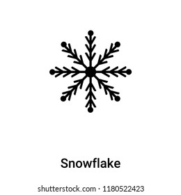 Snowflake icon vector isolated on white background, logo concept of Snowflake sign on transparent background, filled black symbol