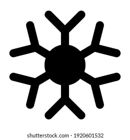 Vector de icono de copo de nieve aislado en fondo blanco