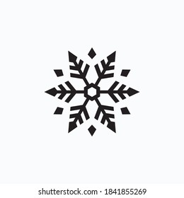 Símbolo aislado del vector del icono de copo de nieve.