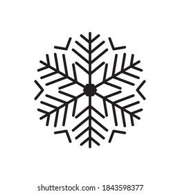 Schneeflocken Symbol, Vektorsymbol einzeln.