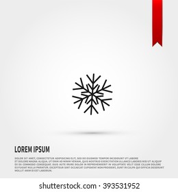 Snowflake  icon vector. Snowflake  icon JPEG. Vector illustration design element. Flat style design icon.