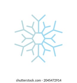 Línea vectorial de icono SNOWFLAKE sobre imagen de fondo blanco para web, presentación, logotipo, símbolo de icono.