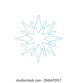 SNOWFLAKE Icon vector Line on white background image for web, presentation, logo, Icon Symbol.