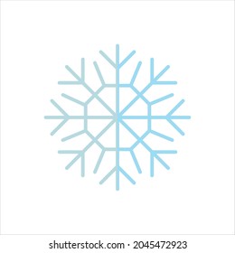 SNOWFLAKE Symbol Vektorlinie auf weißem Hintergrund Bild für Web, Präsentation, Logo, Symbol.