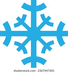 Serie de líneas vectoriales del icono de copo de nieve