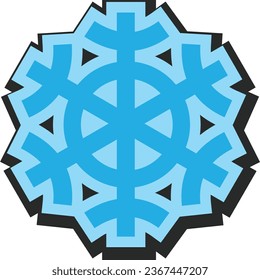 Snowflake Icon vector Line Series