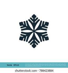 Snowflake Icon Vector Logo Template Illustration Design. Vector EPS 10.