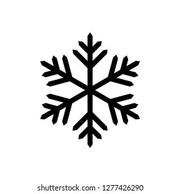 snowflake icon, vector on white background editable eps10