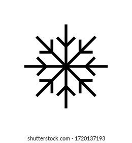 Snowflake icon vector on white background