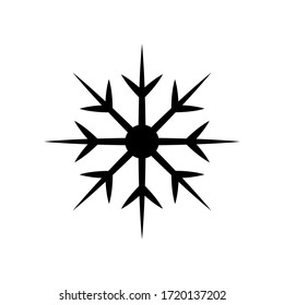 Vector de icono de copo de nieve sobre fondo blanco