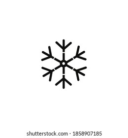 Snowflake icon vector on a white background