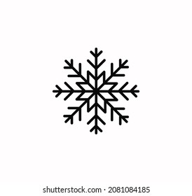 Schneeflocken-Symbol, Vektorgrafik auf weißem Hintergrund