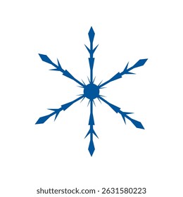snowflake icon vector on white background