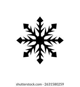 Vector del icono del copo de nieve sobre fondo blanco