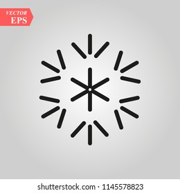 snowflake icon, vector snowflake sign, isolated snowflake symbol